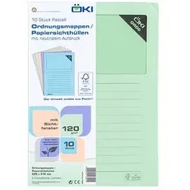 ÖKI Sichthüllen Ordo A4 Pastell 10 St.