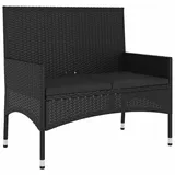 vidaXL Gartenbank 93 x 52 x 85 cm Schwarz