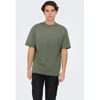 Only & Sons Male T-Shirt mit Rundhalsausschnitt, Oliv, S