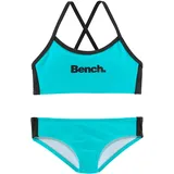 BENCH Bustier-Bikini Türkis/Schwarz 122/128