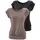 LASCANA Longshirt "mit breitem Bund", Damen, Gr. 32/34, grau (taupe, schwarz), Obermaterial: 95% Viskose (LENZINGTM ECOVEROTM), 5% Elasthan, unifarben, bequem lang, Rundhals, Shirts Longshirt, aus weichem Viskose-Stretch, Topseller