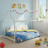 Weber Industries Hausbett PANDA 90 x 200 cm Fichte lackiert weiß