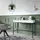 Feldmann-Wohnen Schreibtisch Nova (Metallgestell, 2 Schubladen, klare Kanten, geradliniges Design, 1-St., Riffel-Optik Front, goldfarbene Metallgriffe, ABS-Kanten), 104x50x78cm, Fronten mit ausdrucksstarkem geriffelten Muster weiß