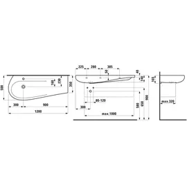 Laufen Alessi One Waschtisch 120 x 50 cm (8149734001041)