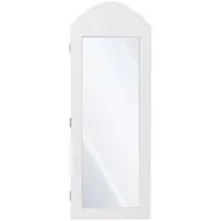 ML-Design Schmuckschrank mit Spiegel 95x35x9 cm Weiß,