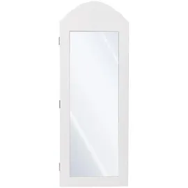ML-Design Schmuckschrank mit Spiegel 95x35x9 cm Weiß,