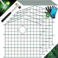 Kesser KESSER® Teichzaun Gartenzaun Steckzaun Komplettset Metall Zaunelemente Inkl.