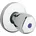 Up-ventil-sichtteil 14303 Chrom terralux-abs-griff rot/blau 143030515