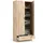 Dmora Kleiderschrank  mit zwei Türen und einer Schublade 79 x 35 x 171 cm Eiche beige