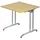Hammerbacher Schreibtisch nussbaum quadratisch, C-Fuß-Gestell silber 80,0 x 80,0 cm