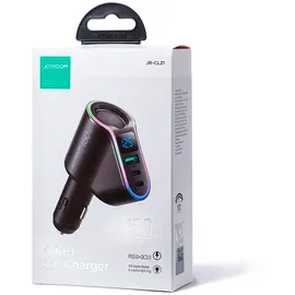 Joyroom Auto-Schnellladegerät 4in1 USB-A QC3.0 / 2x USB-C PD 150W Schwarz