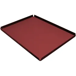 Stil Casa Stil Haus, set 6 Tabletts für Hotel-Zimmer, Innenraum aus Polyurethan gepaart, 51,5x39,5 cm, saffiano rote Farbe.