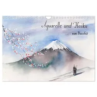 Calvendo Aquarelle und Haiku von Basho (Wandkalender 2026 DIN