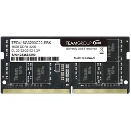 Team Group Elite DDR4 Laptop Memory - 16 GB, 3200 MHz