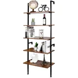 Regal Leiterregal Standregal Industrial Stufenregal Treppenregal 5 Ablagen Holz