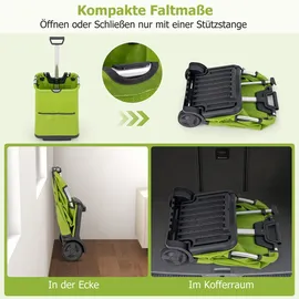 Costway Einkaufstrolley Grün 50L