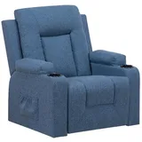 COMHOMA Relaxsessel TV-Sessel Liegesessel Fernsehsessel mit Liegefunktion, mit Wippfunktion und Relaxfunktion blau