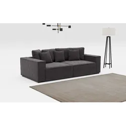 Big-Sofa INOSIGN "Surf", schwarz, B:244cm H:83cm T:117cm, 100% POLYESTER (PES), Sofas, mit 7 Kissen, gemütlicher Sitzkomfort