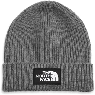 The North Face Box Logo Cuffed Unisex Kinder Beanie-Mütze, TNF Medium Grey Heather, One Size