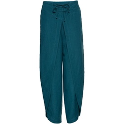 Leinen-Mix Hose, petrol, 38