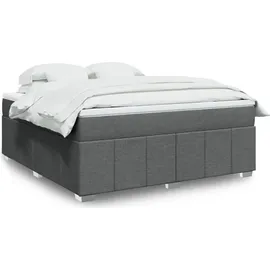 vidaXL Boxspringbett 180 x 200 cm Dunkelgrau