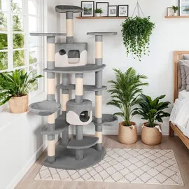 Tectake Nelly 204 cm grau/weiß