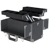 HMF Alu Werkzeugkoffer leer 36,5 x 35 x 22 cm Schwarz