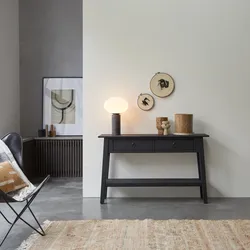 Massive Kiefernholzkonsole Thaki Black 130