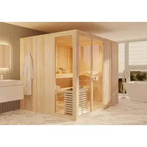 FinnTherm Innensauna Ergo Panorama, Natur 244x194cm