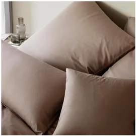 ELEGANTE Cord Jersey Mokka 135 x 200 cm + 80 x 80 cm