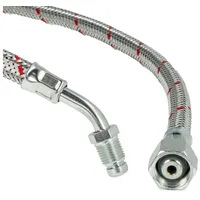 tecuro Universal - Ölschlauch mit losem 1/4 Zoll Dichtnipppel 45° x 3/8 Zoll Überwurfmutter - konisch dichtend x 1000 mm