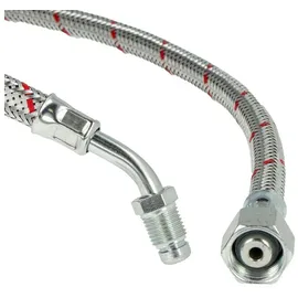 tecuro Universal - Ölschlauch mit losem 1/4 Zoll Dichtnipppel 45° x 3/8 Zoll Überwurfmutter - konisch dichtend x 1000 mm