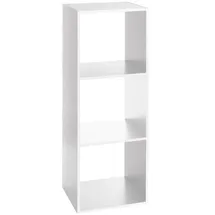Five Dekoratives Standregal, weiß, dreistöckig, Höhe 100,5 cm