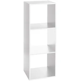 Five Dekoratives Standregal, weiß, dreistöckig, Höhe 100,5 cm
