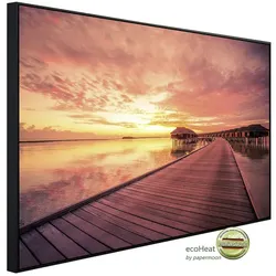 papermoon Infrarotheizung »EcoHeat - Wasserbungalows Malediven«, Matt-Effekt - bunt