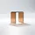 Steinberg Serie 432 Hocker aus Polyresin 400x270x430mm maron