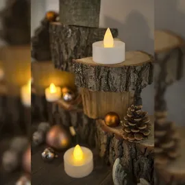 Konstsmide 1980-100 LED-Teelichter 2er Set Weiß Warmweiß