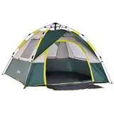 Outsunny Zelt für 3 Personen Campingzelt mit Heringen Kuppelzelt Polyester