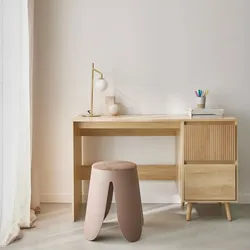 Schreibtisch mit 2 Schubladen im skandinavischen Stil Natur - sweeek