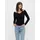 Pieces Langarmshirt Schwarz XS