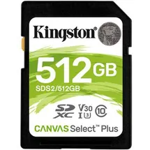 Kingston SDXC Canvas Select Plus 512GB UHS-I V10