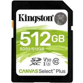 Kingston SDXC Canvas Select Plus 512GB UHS-I V10