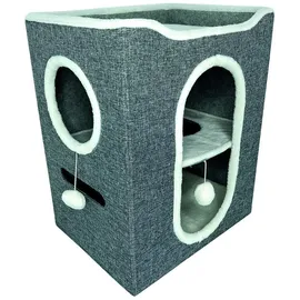 Duvo+ Kratztonne Katzenhaus Gene grau 46x36x58 cm