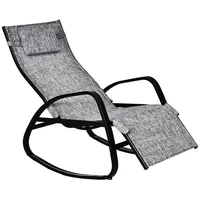 Outsunny Liege, Metall Textilenstoff, Schaumstoff