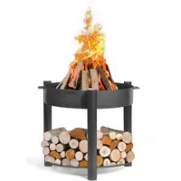 Cook King CookKing Feuerschale Montana Inkl. Holzlager Ø 80 cm x 80 cm Schwarz