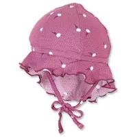 Sterntaler Schirmmütze mit Nackenschutz Blumen purpur, 55 cm