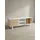 KADIMA DESIGN Lowboard 150x55x40 cm Weiß/Eiche Metall/Spanplatte/Holzwerkstoff