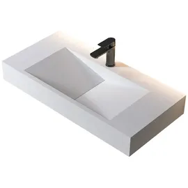 Bernstein Wandwaschbecken Bernstein Pb2049 Mineralguss 90x45x12cm Weiß Matt
