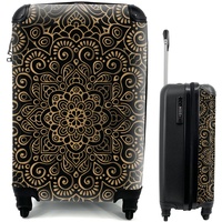 MuchoWow© Koffer Handgepäck Trolley Rollkoffer Kleine Reisekoffer mit 4 Rollen - Mandala indisches Muster - Cabin Size < 55x40x23 & 55x40x20 cm - Fotokoffer - Kabinenkoffer - Boardgepäck