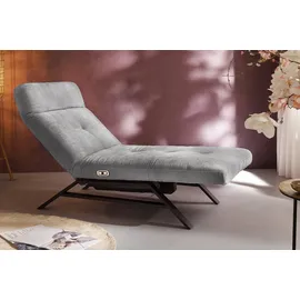 KAWOLA Relaxliege AMERIVA Polyester 80 x 110 x 158 cm Grau mit Kissen und Kopfteil